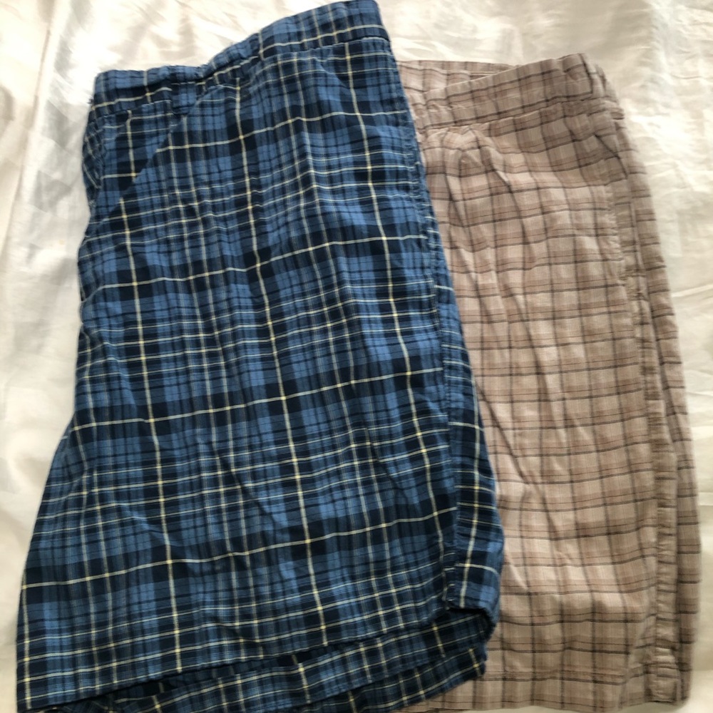 Two Pairs of Men’s Oak Hill Plaid Shorts